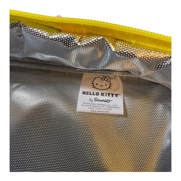 Hello Kitty Insulated Lunch Bag Softshell Sparkle Zip‎ Around 10x8 Inch Academia - Picture 6 of 9